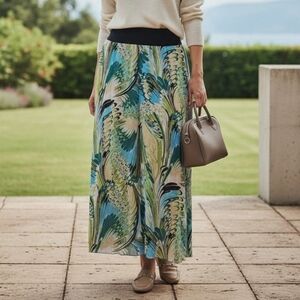 Vtg Linda Lundström Maxi Skirt: 1970s Boho Art-to-Wear, Size M